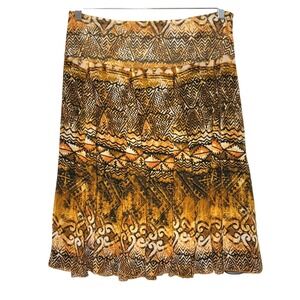 Silk Boho Western Skirt Medium Festival Hippie Southwestern Tribal Indie Earthy